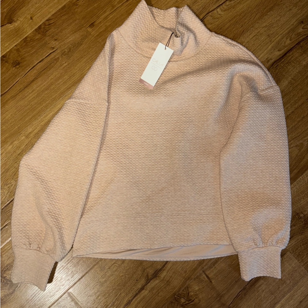 Calia  by Carrie Underwood Cream Puff Sleeve mock Turtleneck medium